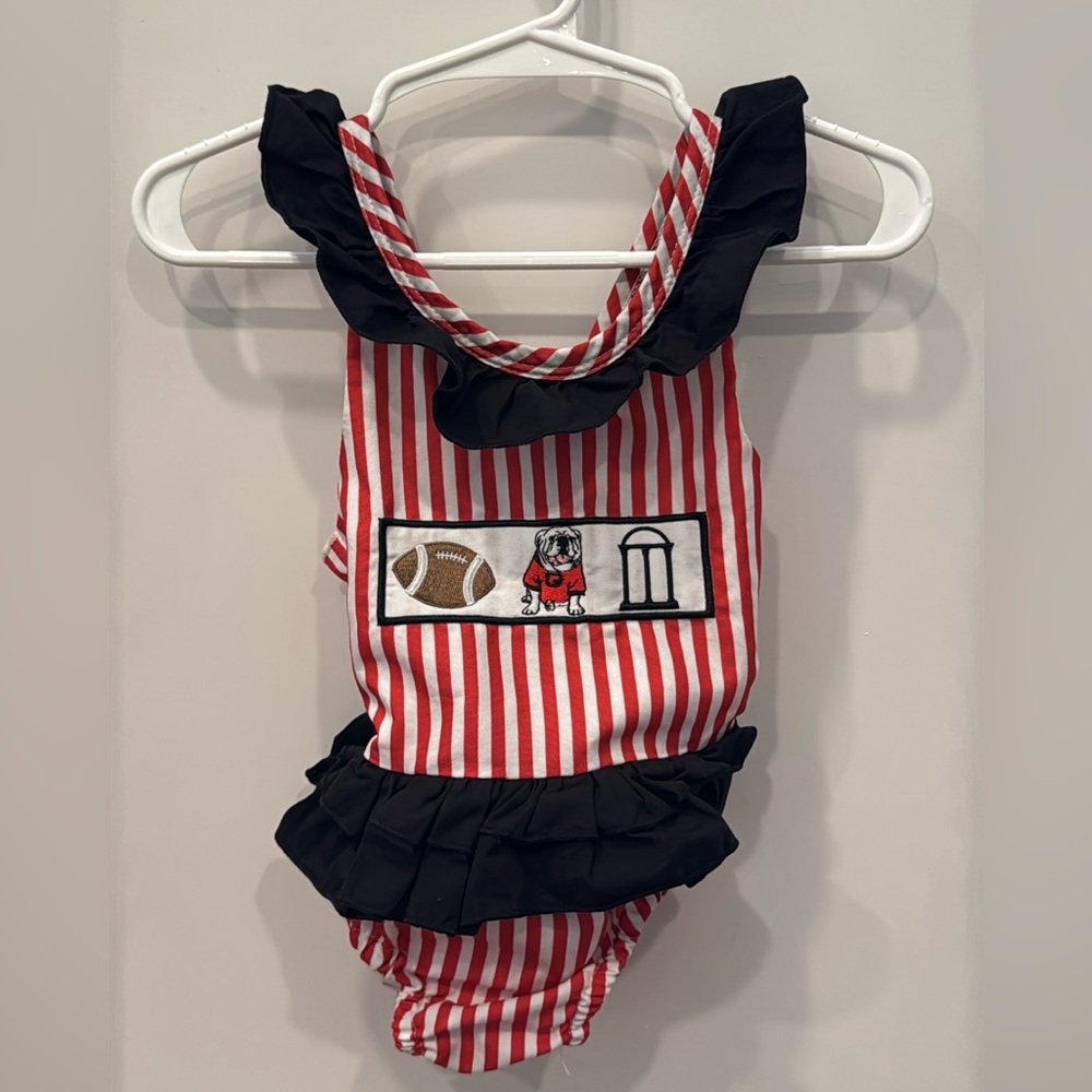 Simply Peachy Georgia Bulldogs Bodysuit Romper